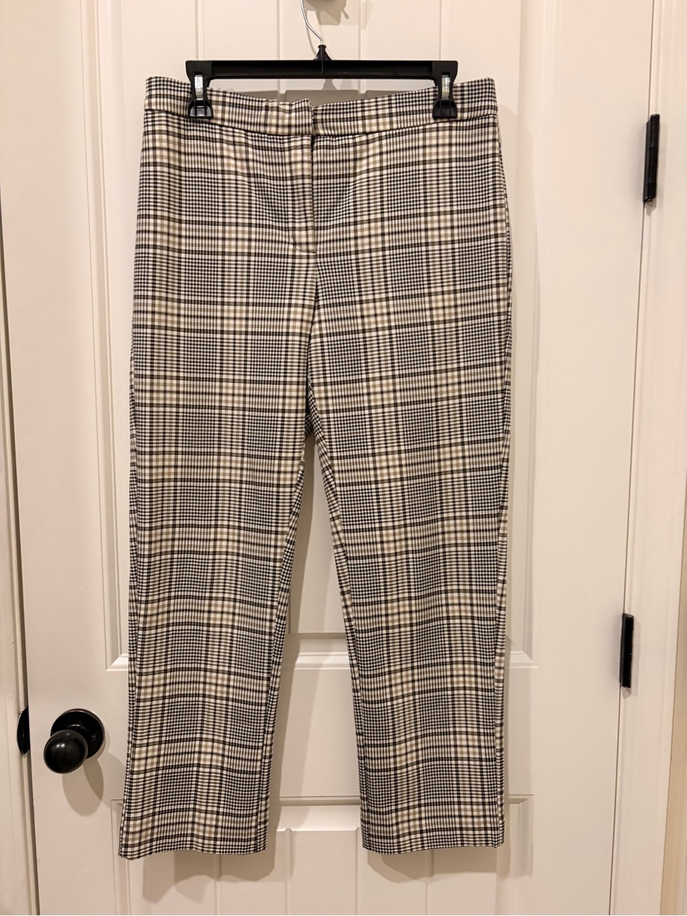 Philosophy Plaid Ankle Pants - Black & Cream